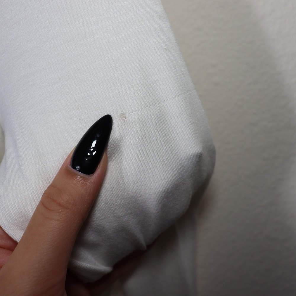 Fashion Nova Crossing Paths Top Ivory Wrap Tie Front Long Sleeve V-Neck T10561 - Picture 3 of 4